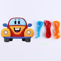 Вышивка пряжей для детей «Яркая тачка»‎ на картоне, набор для творчества