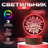 Светильник "Перья" LED RGB от сети 9,5х12х17 см RISALUX