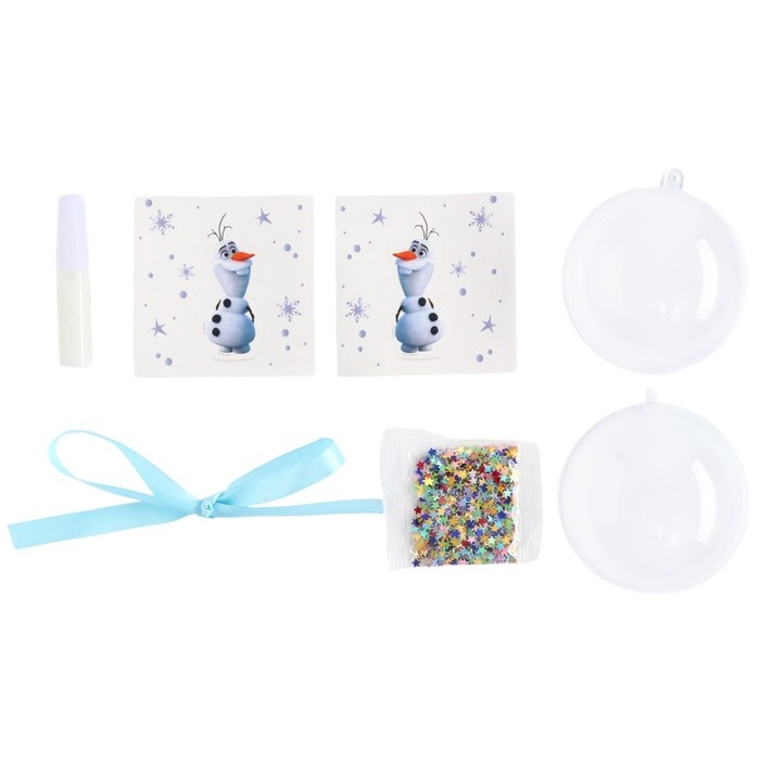 Ёлочный шар своими руками на новый год «Холодное сердце», набор для творчества, 9 см