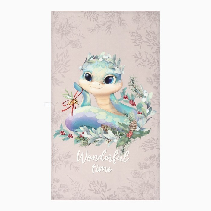 Полотенце кухонное: Новый год «Этель» Wonderful time 40х70 см, 100% хл, саржа 190 г/м2