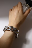 Браслет металл «Цепь» сити, цвет серебро, L=18 см