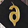 Свеча в торт цифра "6" золото Свеча в торт цифра "6" золото
