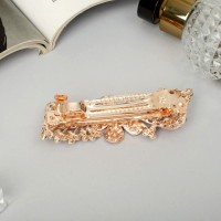 Заколка-автомат для волос "Сильвия" цветок, 9 см