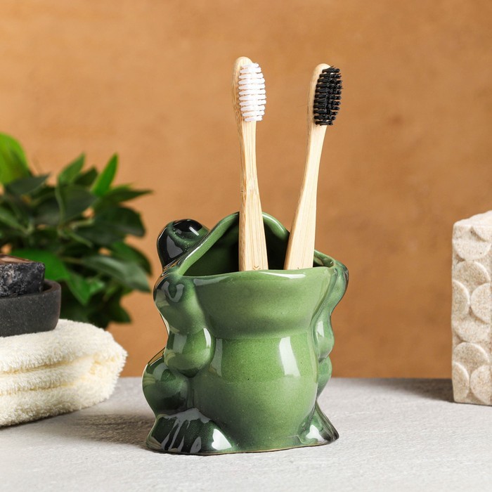 Стакан под зубную щётку «Лягушка», фарфор