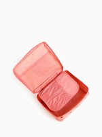 Косметичка - органайзер дорожная на молнии, с карманами, с рисунком «Вишня», розовая