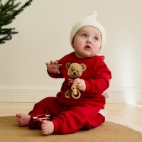 Костюм (свитшот и штанишки) Крошка Я "Новогодние медвежата", рост 62-68 см