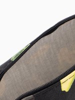 Косметичка на молнии с ручкой, объёмная, маленькая, с рисунком «Авокадо», чёрная