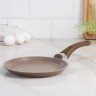 Сковорода блинная Гранит brown, d=20 см, пластиковая ручка, антипригарное покрытие, цвет коричневый