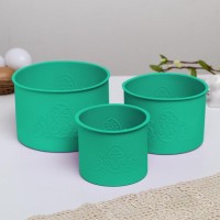 Силиконовая форма «ХВ» для кулича на Пасху, 3 шт.