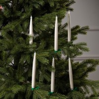 Светодиодные свечи на прищепках 19 см, 6 штук, батарейки АААх1 (не в комплекте), пульт ДУ, свечение тёплое белое