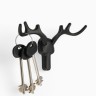 Крючок мебельный CAPPIO «Олень», двухрожковый, цвет черный