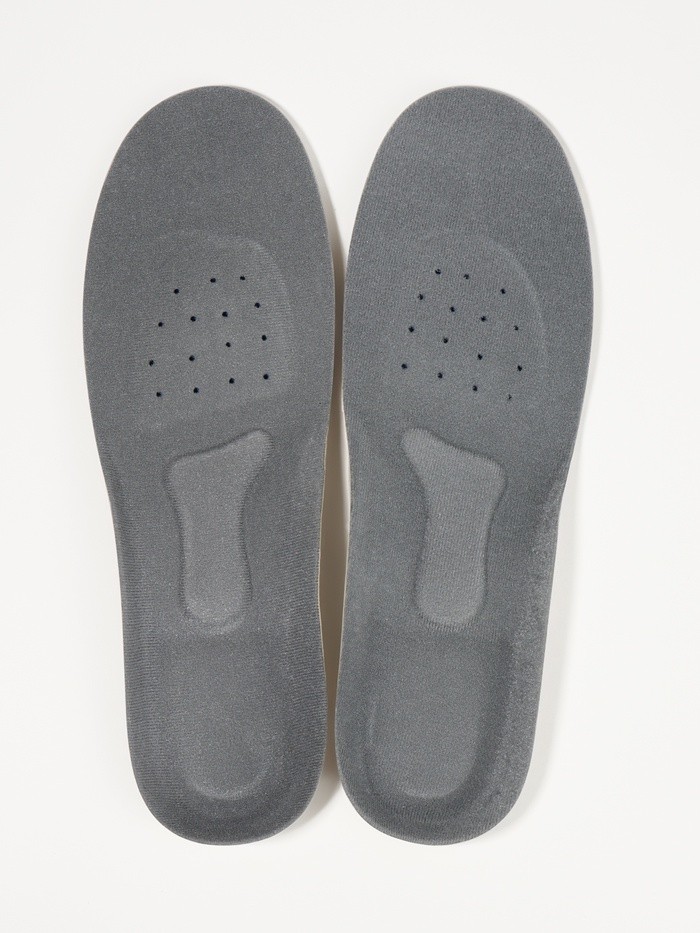 Стельки для обуви, спортивные, универсальные, амортизирующие, дышащие, р-р RU до 47 (р-р Пр-ля до 46), 29.5 см, пара, серые