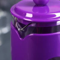 Френч-пресс Доляна «Комплимент», 350 мл, цвет фиолетовый