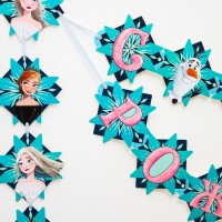 Гирлянда на люверсах "С Днем рождения!", длина 170 см, Холодное сердце