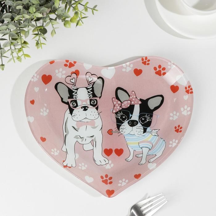 Блюдо сервировочное Доляна «Сердце. Сладости», 25,5×21,8×2,6 см