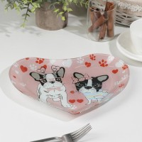 Блюдо сервировочное Доляна «Сердце. Сладости», 25,5×21,8×2,6 см