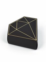 Коробка подарочная под бижутерию «Чёрная, тиснение», 10×9×3.5 см