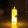 Светодиодная свеча, ночник LED RISALUX «Ты прекрасна», 3×LR1130, 3.8×3.8×12 см
