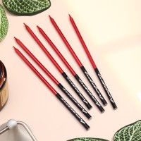 Свечи в торт «Праздник», 6 шт., 14.5 см, красный с чёрным