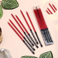 Свечи в торт «Праздник», 6 шт., 14.5 см, красный с чёрным