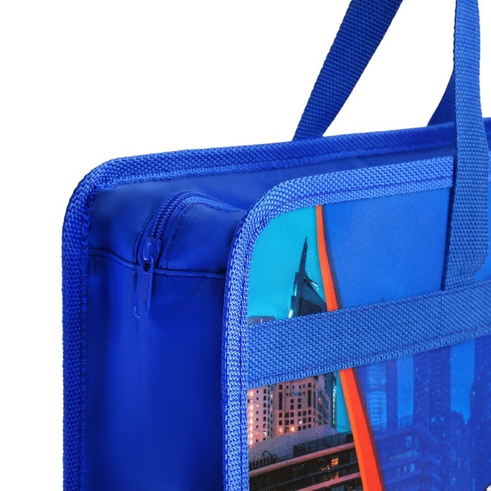 Папка с ручками пластиковая А4, 37 х 22 х 5 см "Машина красная", МИКС