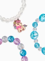 Комплект детский «Выбражулька. Единорог с сердцем», 4 предмета, 3 браслета: 1 клипсы, цветной