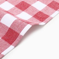 Полотенце Этель "Клетка", цвет  красный, 38х63 см, 100% хл