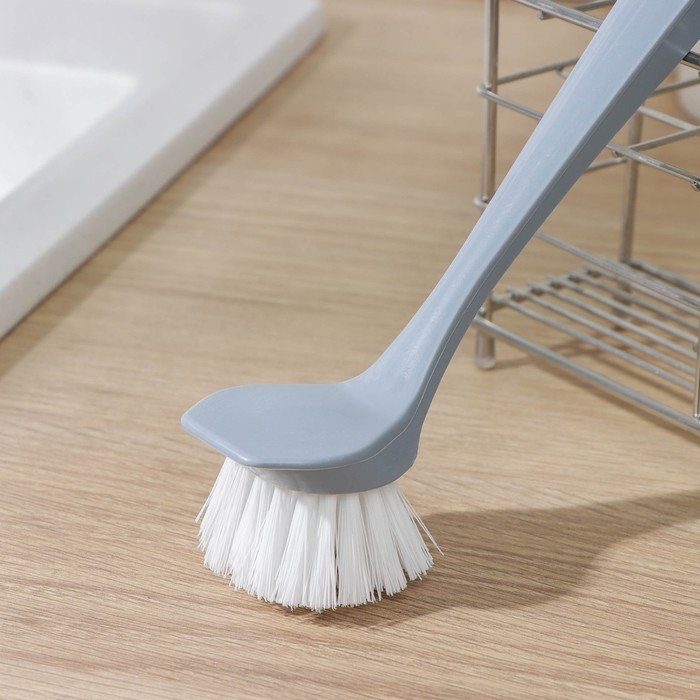 Щёка для посуды с прямой ручкой Etna, цвет серый