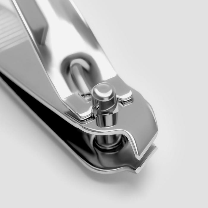 Кусачки-книпсер маникюрные, скошенное лезвие, 6 см, цвет серебристый