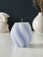 Свеча-цилиндр 9×8 см, 220 г, с нарезкой, лаванда