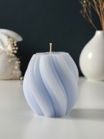 Свеча-цилиндр 9×8 см, 220 г, с нарезкой, лаванда