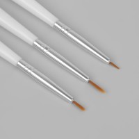 Набор для дизайна ногтей: точечная кисть - дотс 2 шт, точечная кисть - пушер, 15 см, цвет белый