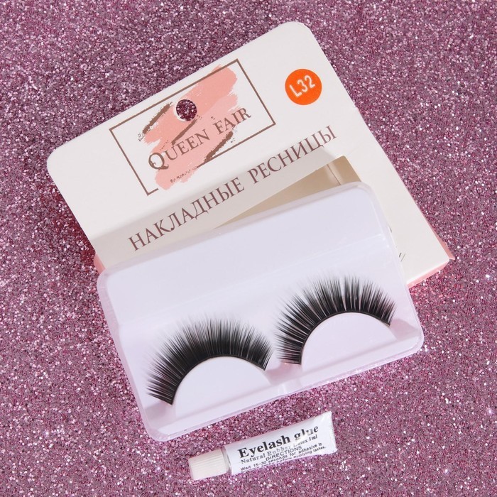 Ресницы накладные «Волшебный взгляд», с клеем, цвет чёрный