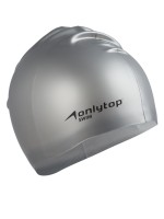 Шапочка для плавания силиконовая 56 гр, цвет серый