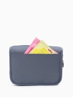 Косметичка-несессер на липучках, с крючком, цвет серый