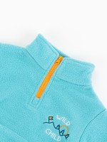 Костюм детский (кофта, брюки) флисовый «Крошка Я» Wild child, рост 74-80 см, бирюзовый