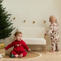 Костюм (штанишки и кофточка) Крошка Я "Новогодние медвежата", рост 62-68 см