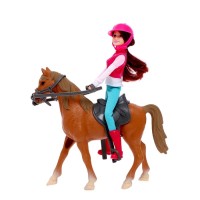 Набор игровой лошадка с куклой шарнирной, с аксессуарами