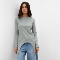 Лонгслив с пажами женский MIST, размер 42, оливковый