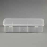 Органайзер для хранения мелочей, 5 секций, 28×9×7 см, прозрачный