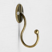 Крючок мебельный ТУНДРА TKO019, однорожковый, бронза, 8 шт. TMP