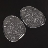 Полустельки для обуви, с протектором, силиконовые, 9×7 см, пара, прозрачные