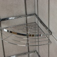 Полка для ванной Доляна, угловая, 3-ярусная, 21×21×57.5 см, хромированная