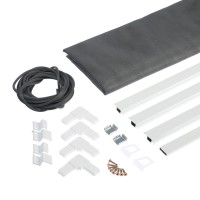 Москитная сетка на окна ТУНДРА для сам. сборки, до 2 м, сетка 2.15×1.4 м, профиль 3×2 м, белый