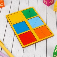 «Сложи квадрат» Б.П.Никитин, 1 уровень (мини), цвета МИКС