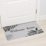 Коврик придверный Доляна Welcome home, 48×78 см, серый