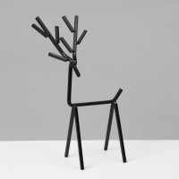 Подставка для украшений «Олень», 15×7×23 см, цвет чёрный