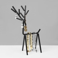 Подставка для украшений «Олень», 15×7×23 см, цвет чёрный