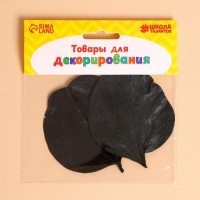 Сухие листья, набор 2 шт., размер 1 шт. — 6,5 × 7 см, чёрные