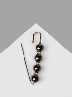 Булавка «Квартет» шар №14, 8 см, цвет глянцевый серый в золоте